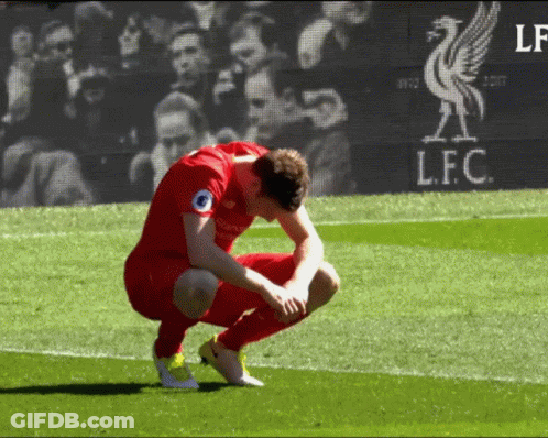 Soccer Player Squatting On Field By LFC Screen GIF