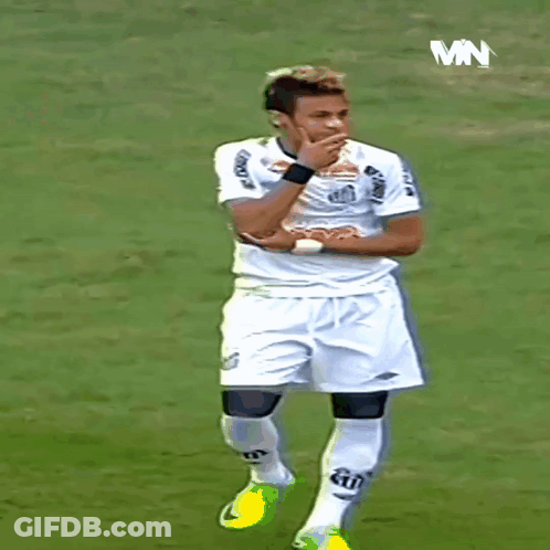 Soccer Player Standing On Field With MN GIF