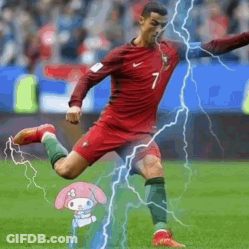 Soccer Player Struck By Lightning GIF
