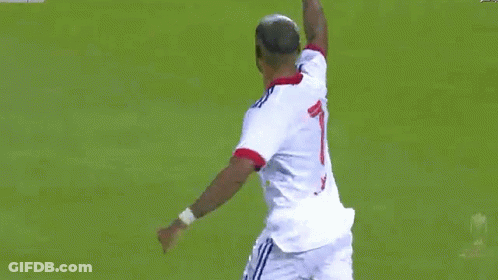 Soccer Player Tackled In White Adidas Jersey GIF