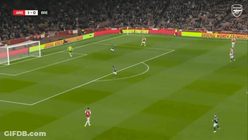 Soccer Player Tackled Score 1-1 GIF