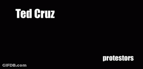 Soccer Player Ted Cruz Standing Next To Protester GIF