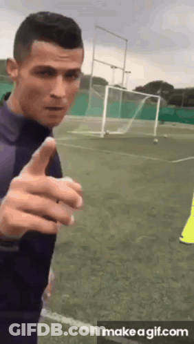 Soccer Player Thumbs Up On Field GIF