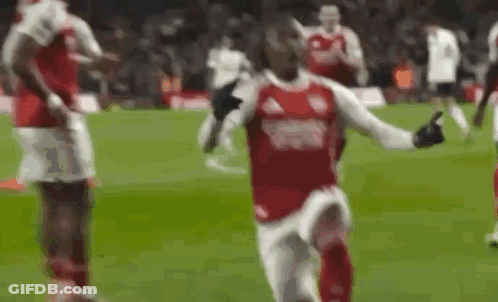 Soccer Player Thumbs Up Running On Field GIF