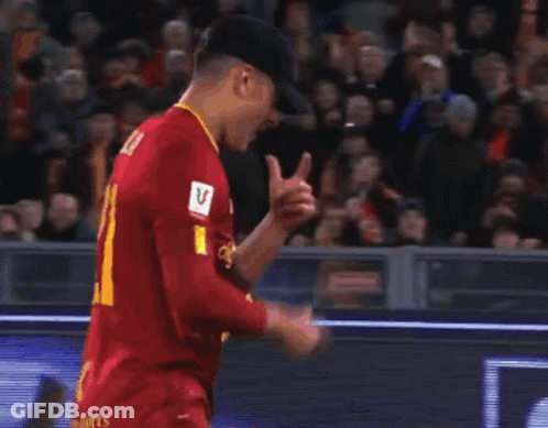Soccer Player Thumbs Up With Roma Flag GIF