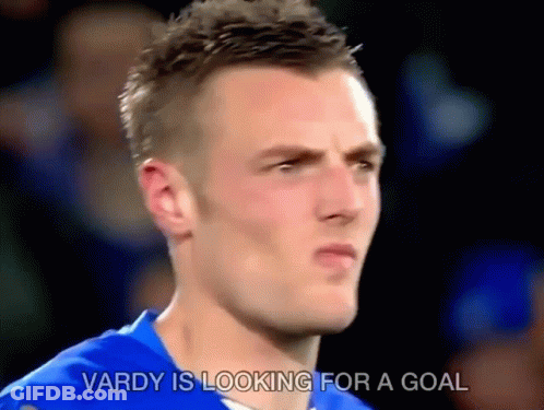 Soccer Player: Vardy Looking For Goal GIF