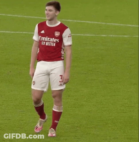 Soccer Player Walking In Red Emirates Fly Better Jersey GIF
