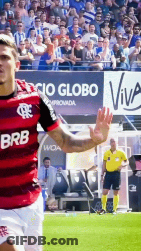 Soccer Player Waving In BRB Jersey GIF