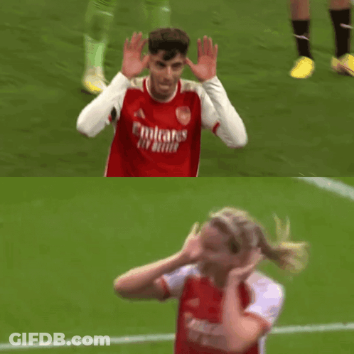Soccer Player Waving In Emirates Jersey GIF
