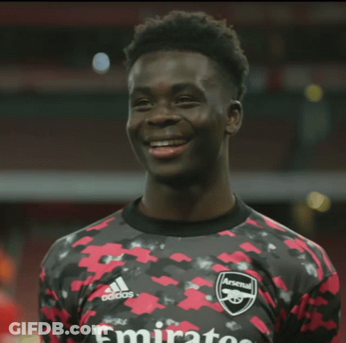 Soccer Player Wearing Arsenal Jersey GIF
