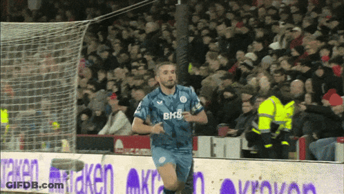 Soccer Player Wearing BMS Shirt Running GIF