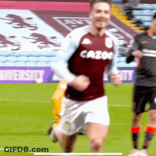 Soccer Player Wearing Cazoo Shirt Running GIF