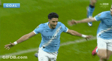 Soccer Player Wearing Etihad Shirt GIF