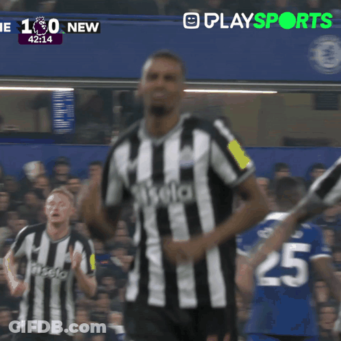 Soccer Player Wearing Isela Shirt GIF