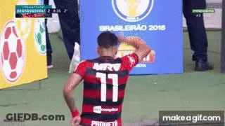 Soccer Player Wearing Number 11 Jersey GIF