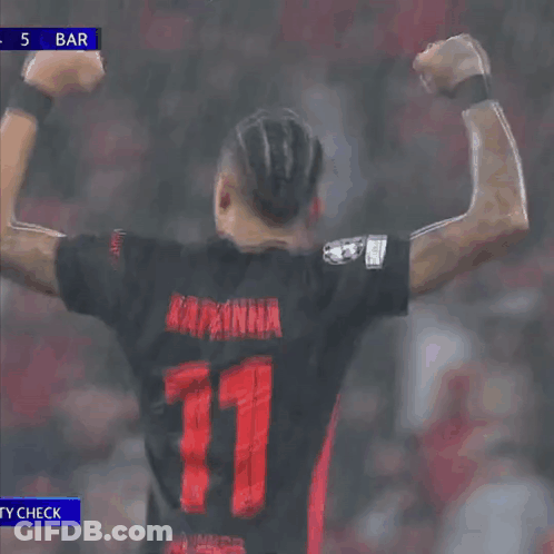 Soccer Player Wearing Number 11 Shirt GIF