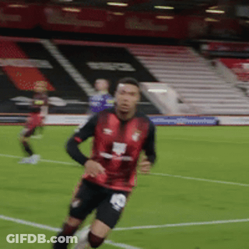 Soccer Player Wearing Red Jersey Number 10 GIF