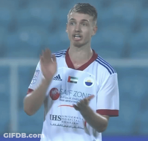 Soccer Player Wearing Saif Zone Shirt GIF