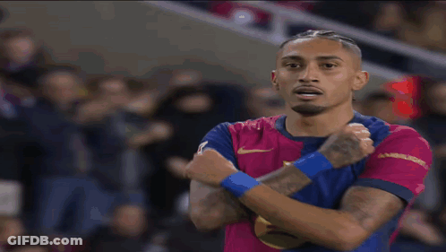 Soccer Player Wearing Spotify Shirt GIF