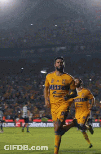 Soccer Player Wearing Tigres Jersey GIF