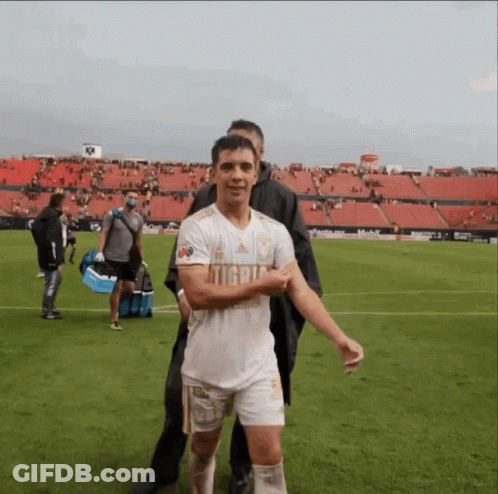 Soccer Player Wearing Tigres Shirt GIF
