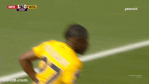 Soccer Player Wearing Yellow DNR Shirt GIF