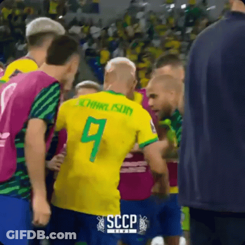 Soccer Player Wearing Yellow Jersey Number 9 GIF