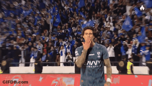 Soccer Player With Avvy Shirt GIF