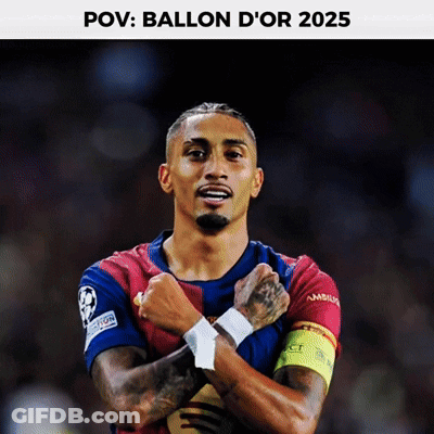 Soccer Player With Ballon D'Or 2025 GIF