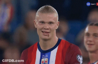 Soccer Player With Bandage In Red White Blue Visa Jersey GIF
