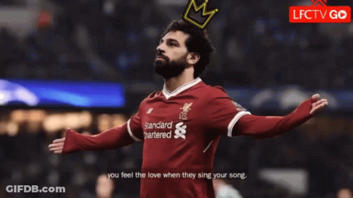 Soccer Player With Crown In Standard Chartered Shirt GIF