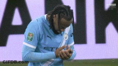 Soccer Player With Dreadlocks Wearing City Shirt GIF