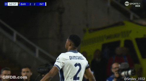 Soccer Player With Dunfries On Back GIF