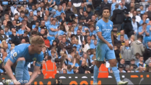 Soccer Player With Etihad On Jersey GIF
