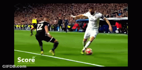 Soccer Player With Fly Emirates Jersey GIF
