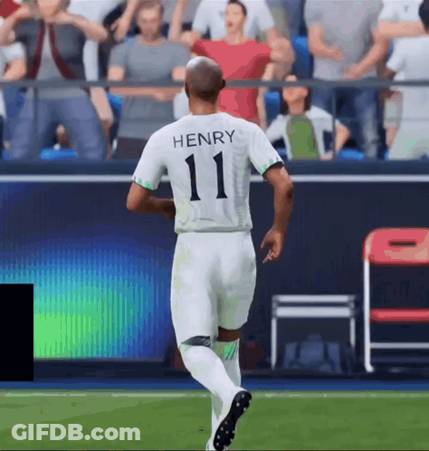 Soccer Player With Henry On Shirt GIF