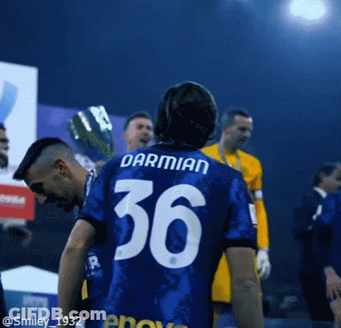 Soccer Player With Inter Fan Token Shirt GIF