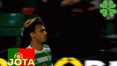 Soccer Player With Jota Logo GIF