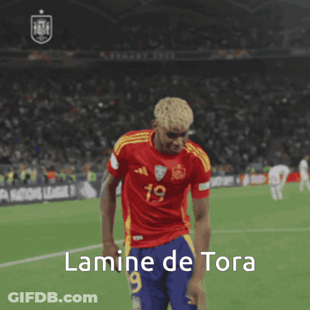 Soccer Player With Lamine De Tora Jersey GIF