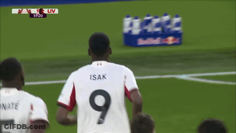 Soccer Player With Name Isak On Shirt GIF