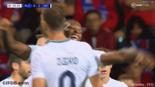 Soccer Player With Number 0 Celebrates GIF