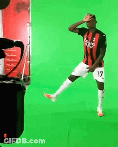 Soccer Player With Number 17 On Shorts GIF