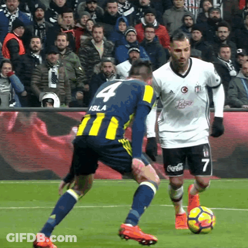 Soccer Player With Number 4 GIF