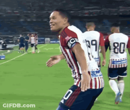 Soccer Player With Number 80 On Shirt GIF