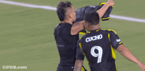 Soccer Player With Number 9 Jersey GIF