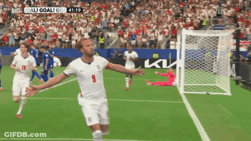 Soccer Player With Number 9 GIF