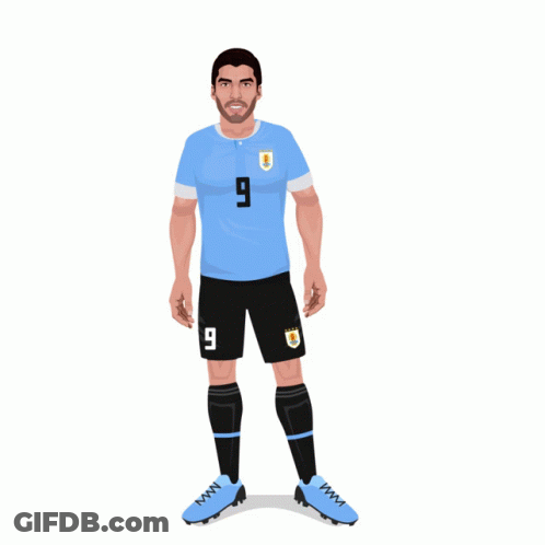 Soccer Player With Number 9 On Jersey GIF