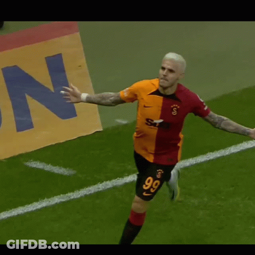 Soccer Player With Number 99 Celebrating GIF