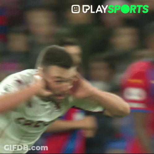 Soccer Player With Play Sports Logo GIF