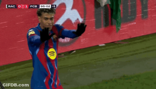 Soccer Player With Spotify Logo GIF